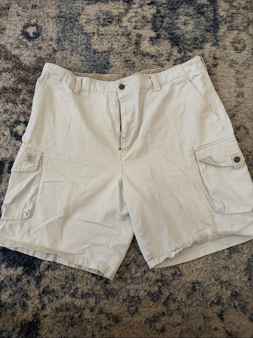 Men's Izod Jeans Surplus Supply Cargo Shorts - Light Beige Size 38